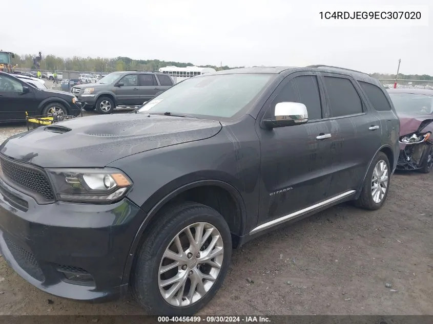 1C4RDJEG9EC307020 2014 Dodge Durango Citadel