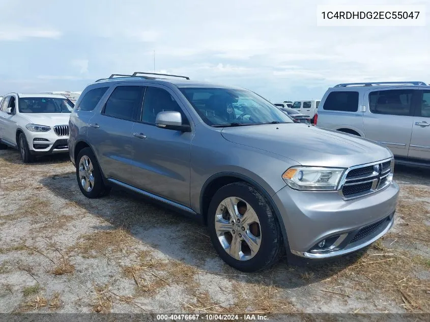 2014 Dodge Durango Limited VIN: 1C4RDHDG2EC55047 Lot: 40476667