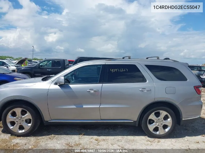 2014 Dodge Durango Limited VIN: 1C4RDHDG2EC55047 Lot: 40476667