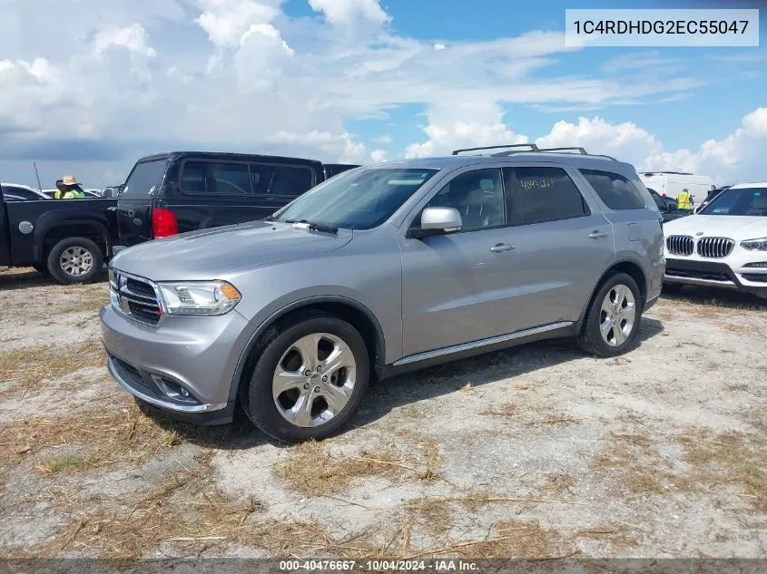 2014 Dodge Durango Limited VIN: 1C4RDHDG2EC55047 Lot: 40476667