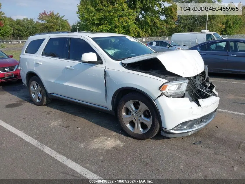 1C4RDJDG4EC455965 2014 Dodge Durango Limited