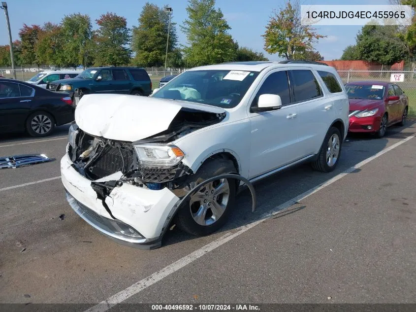 2014 Dodge Durango Limited VIN: 1C4RDJDG4EC455965 Lot: 40496592