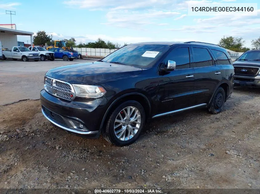 1C4RDHEG0EC344160 2014 Dodge Durango Citadel