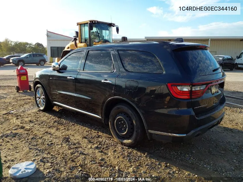 2014 Dodge Durango Citadel VIN: 1C4RDHEG0EC344160 Lot: 40502779