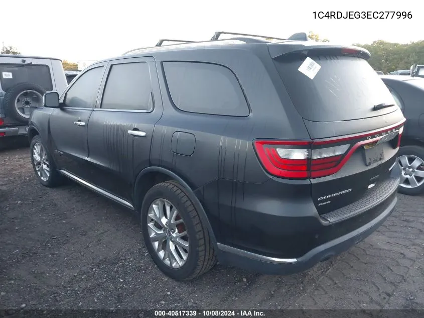 2014 Dodge Durango Citadel VIN: 1C4RDJEG3EC277996 Lot: 40517339