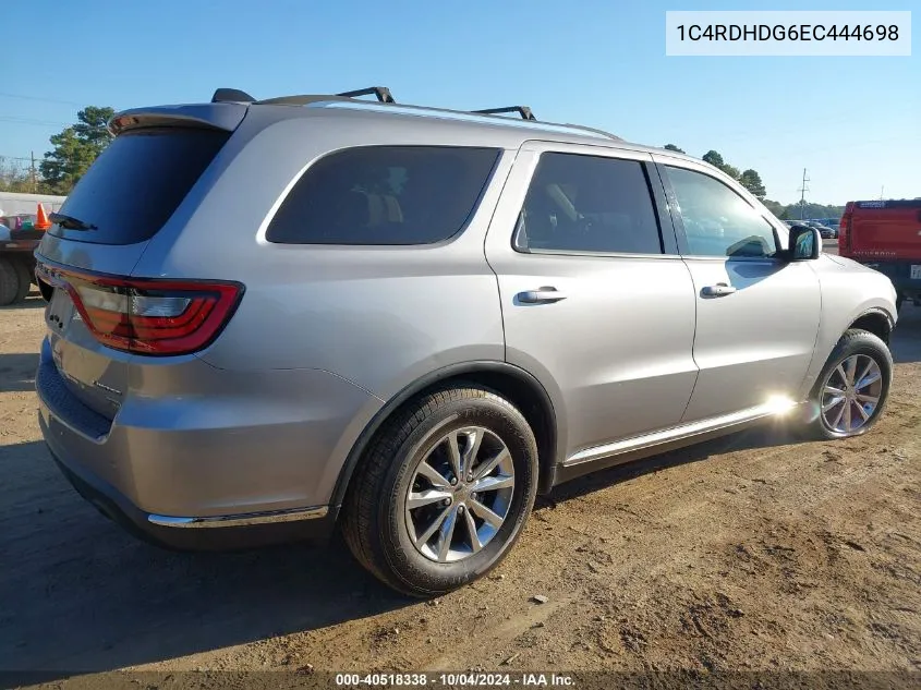 2014 Dodge Durango Limited VIN: 1C4RDHDG6EC444698 Lot: 40518338