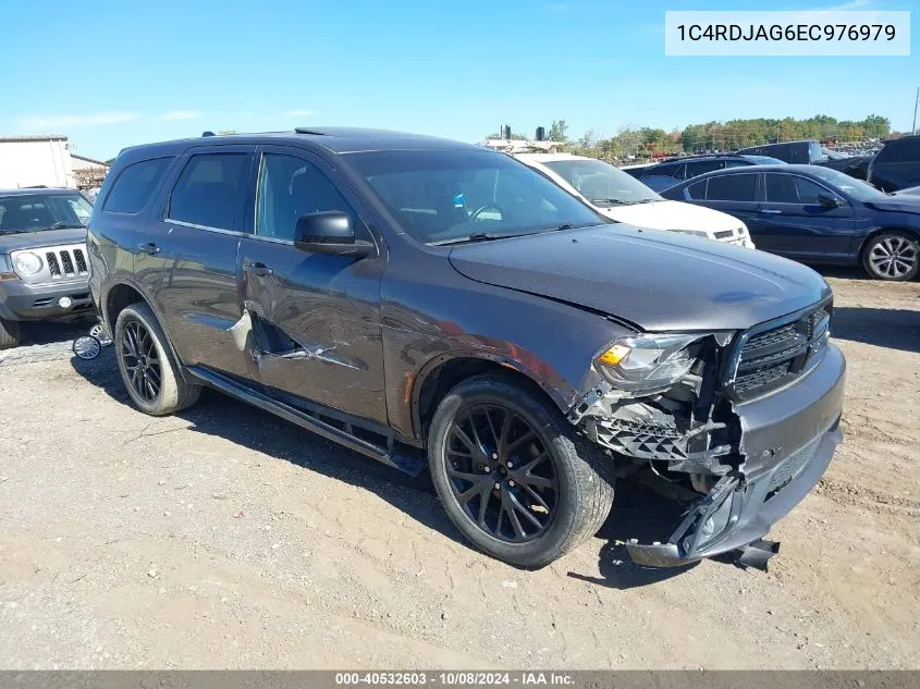 2014 Dodge Durango Sxt VIN: 1C4RDJAG6EC976979 Lot: 40532603