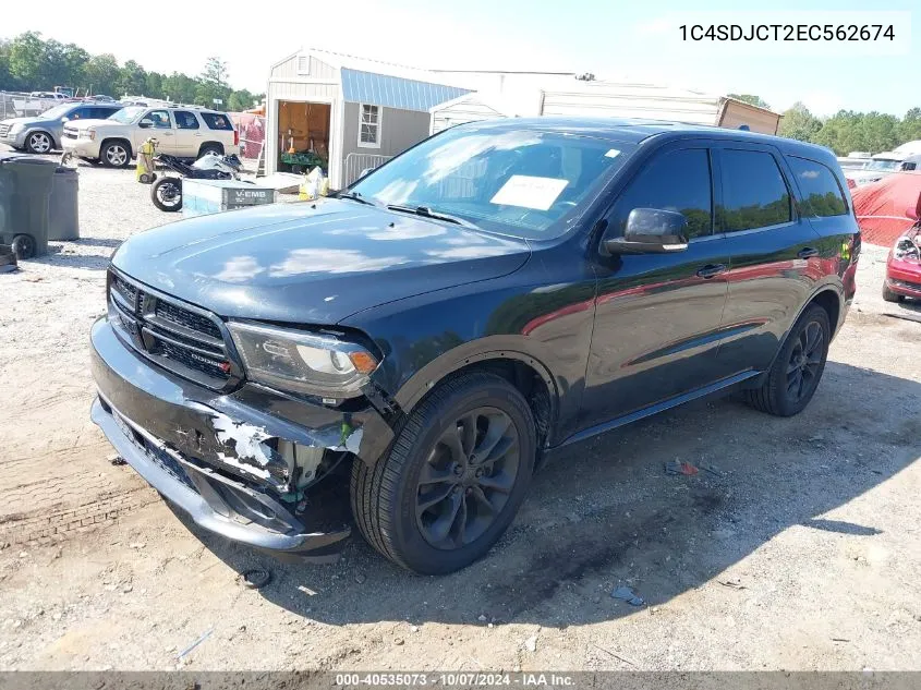 2014 Dodge Durango R/T VIN: 1C4SDJCT2EC562674 Lot: 40535073