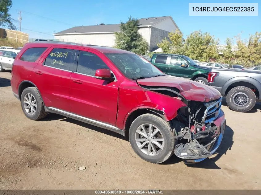 2014 Dodge Durango Limited VIN: 1C4RDJDG4EC522385 Lot: 40538519