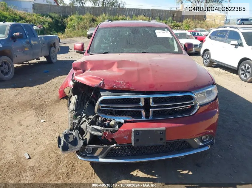 2014 Dodge Durango Limited VIN: 1C4RDJDG4EC522385 Lot: 40538519