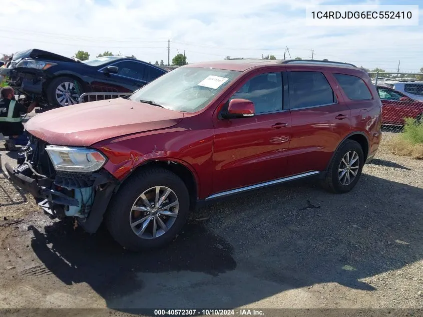 2014 Dodge Durango Limited VIN: 1C4RDJDG6EC552410 Lot: 40572307