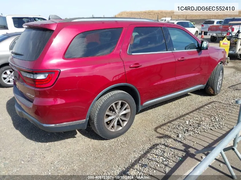 2014 Dodge Durango Limited VIN: 1C4RDJDG6EC552410 Lot: 40572307