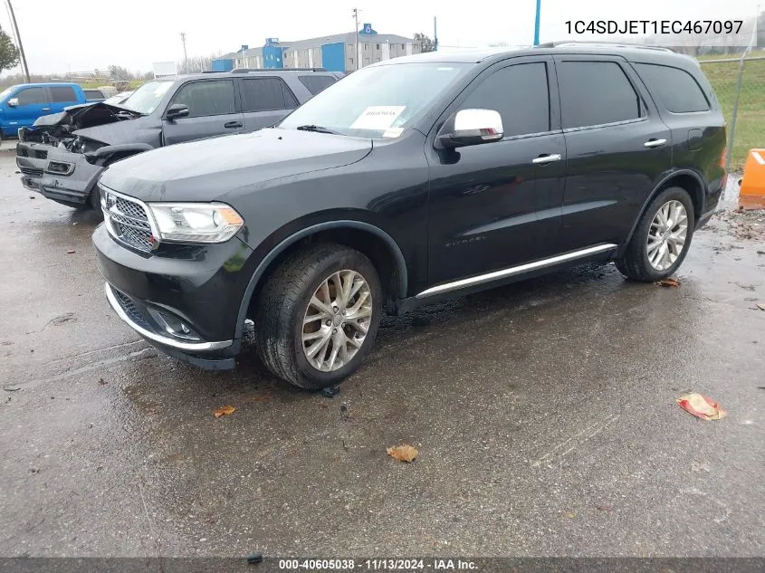 2014 Dodge Durango Citadel VIN: 1C4SDJET1EC467097 Lot: 40605038