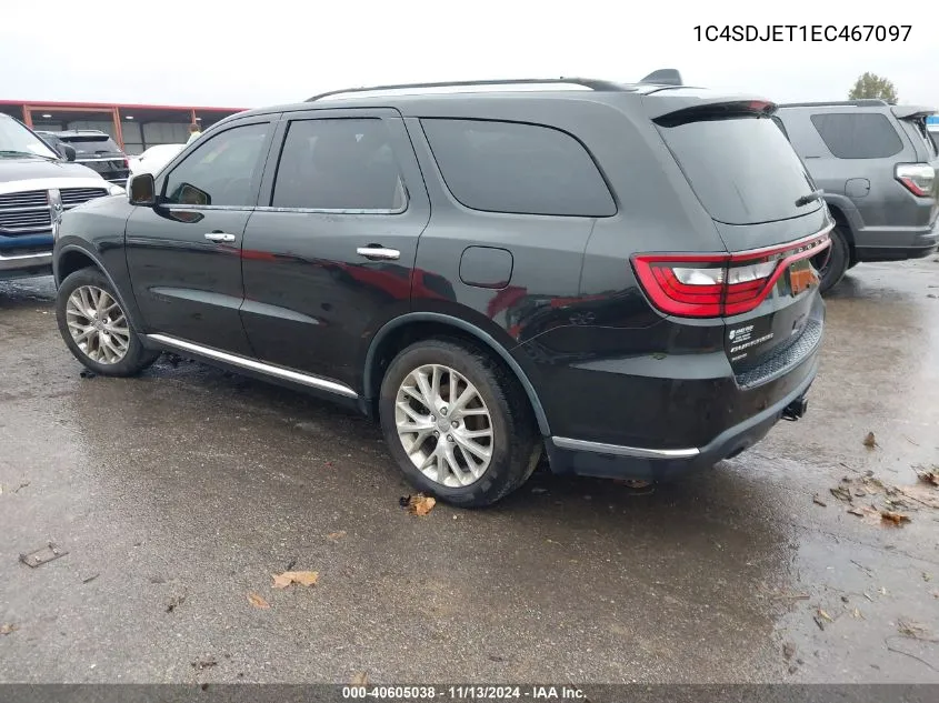 2014 Dodge Durango Citadel VIN: 1C4SDJET1EC467097 Lot: 40605038