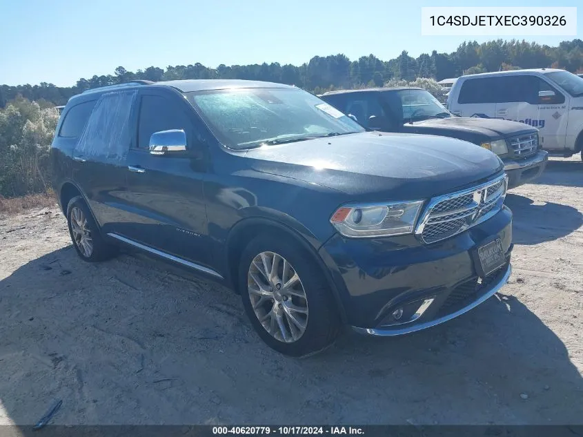 2014 Dodge Durango Citadel VIN: 1C4SDJETXEC390326 Lot: 40620779