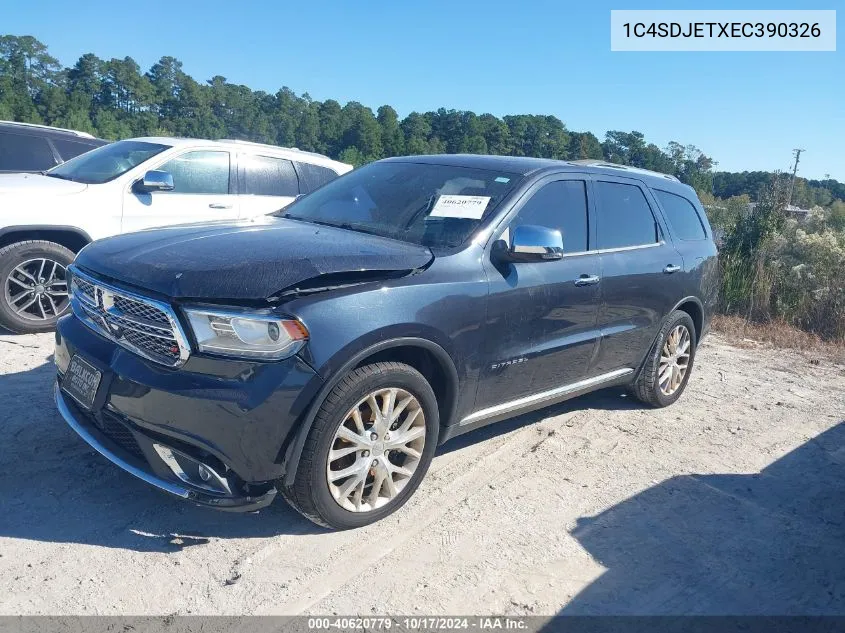 2014 Dodge Durango Citadel VIN: 1C4SDJETXEC390326 Lot: 40620779