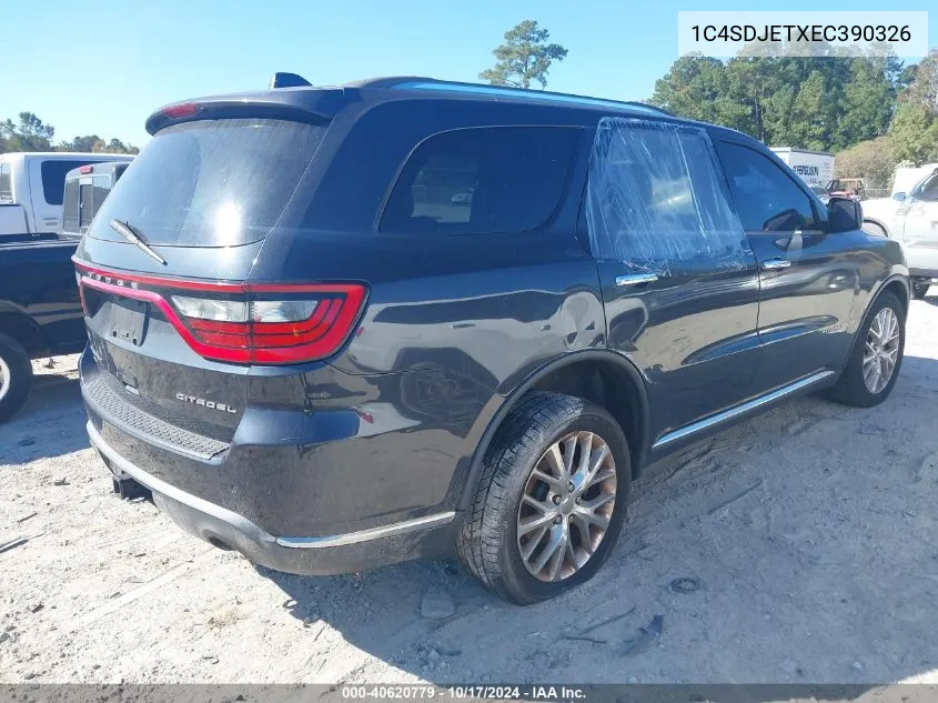 2014 Dodge Durango Citadel VIN: 1C4SDJETXEC390326 Lot: 40620779