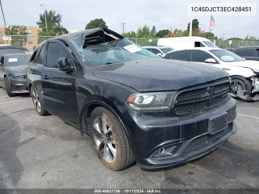 2014 Dodge Durango R/T VIN: 1C4SDJCT3EC428451 Lot: 40631706