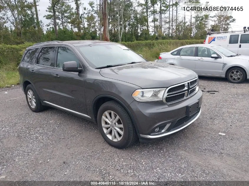 2014 Dodge Durango Sxt VIN: 1C4RDHAG8EC974465 Lot: 40640115