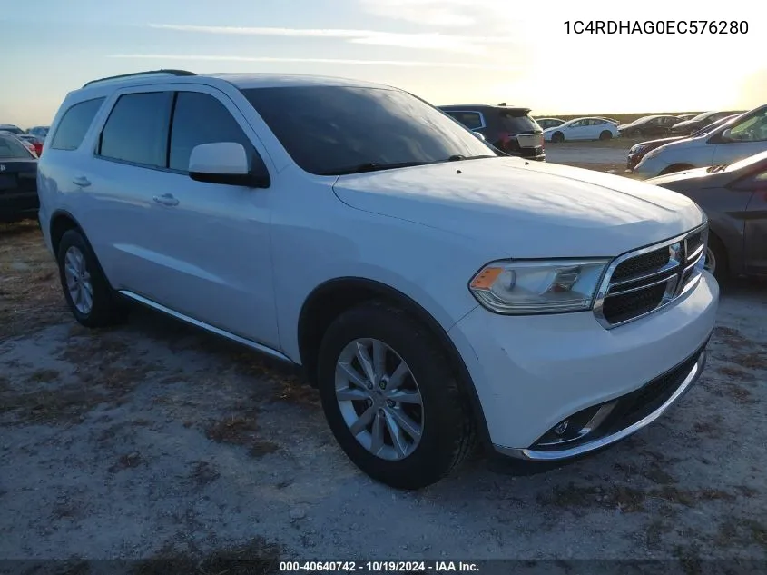 1C4RDHAG0EC576280 2014 Dodge Durango Sxt