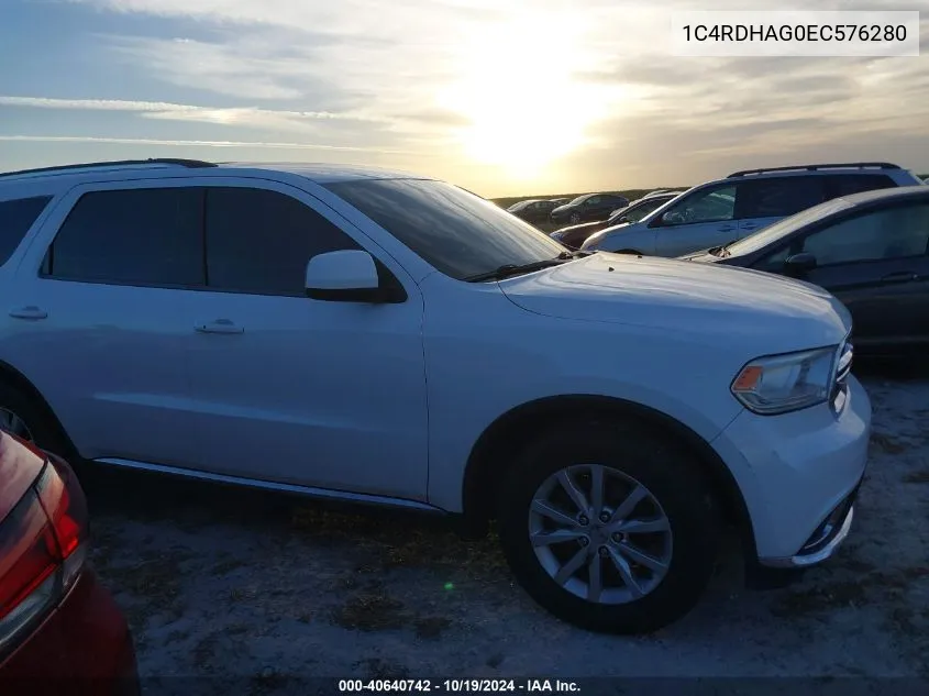 1C4RDHAG0EC576280 2014 Dodge Durango Sxt