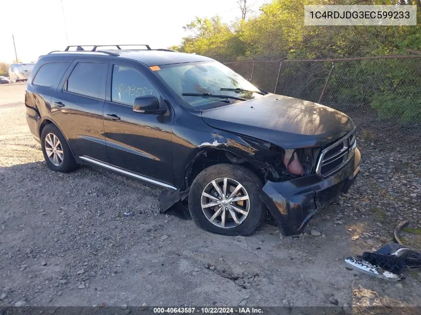 2014 Dodge Durango Limited VIN: 1C4RDJDG3EC599233 Lot: 40643587