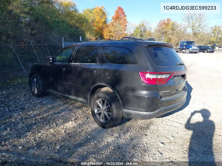 2014 Dodge Durango Limited VIN: 1C4RDJDG3EC599233 Lot: 40643587