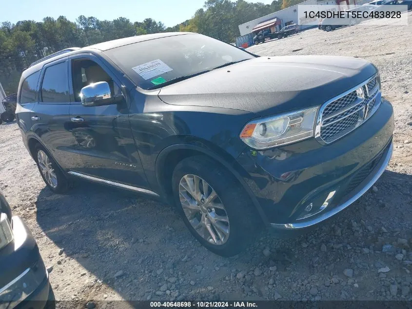 1C4SDHET5EC483828 2014 Dodge Durango Citadel