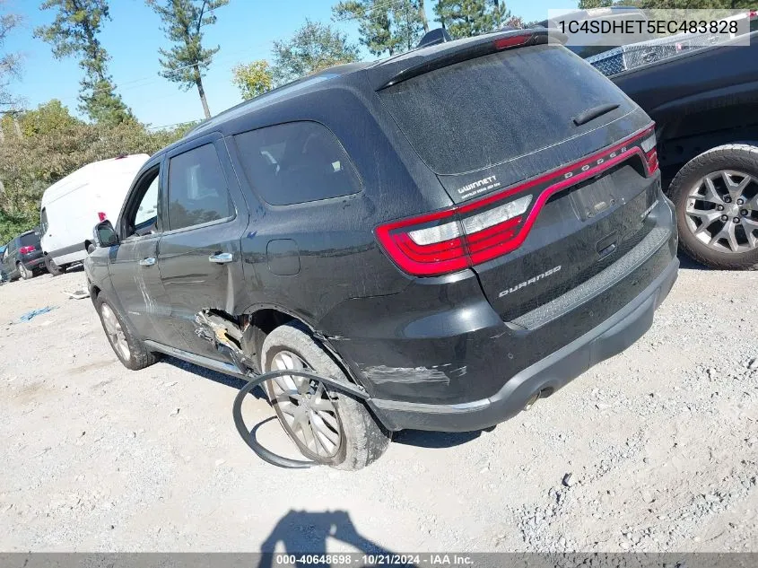 1C4SDHET5EC483828 2014 Dodge Durango Citadel