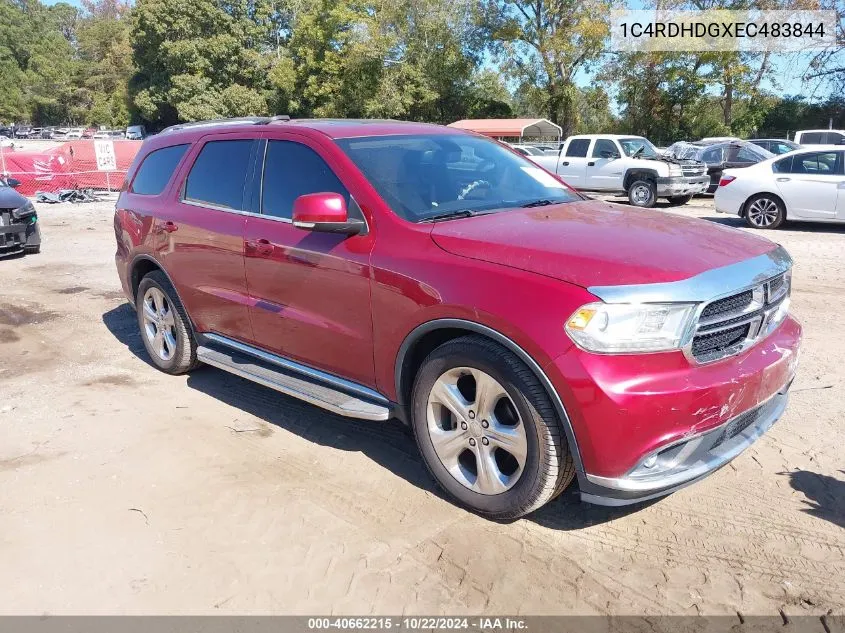 2014 Dodge Durango Limited VIN: 1C4RDHDGXEC483844 Lot: 40662215