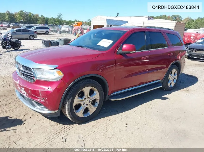 2014 Dodge Durango Limited VIN: 1C4RDHDGXEC483844 Lot: 40662215