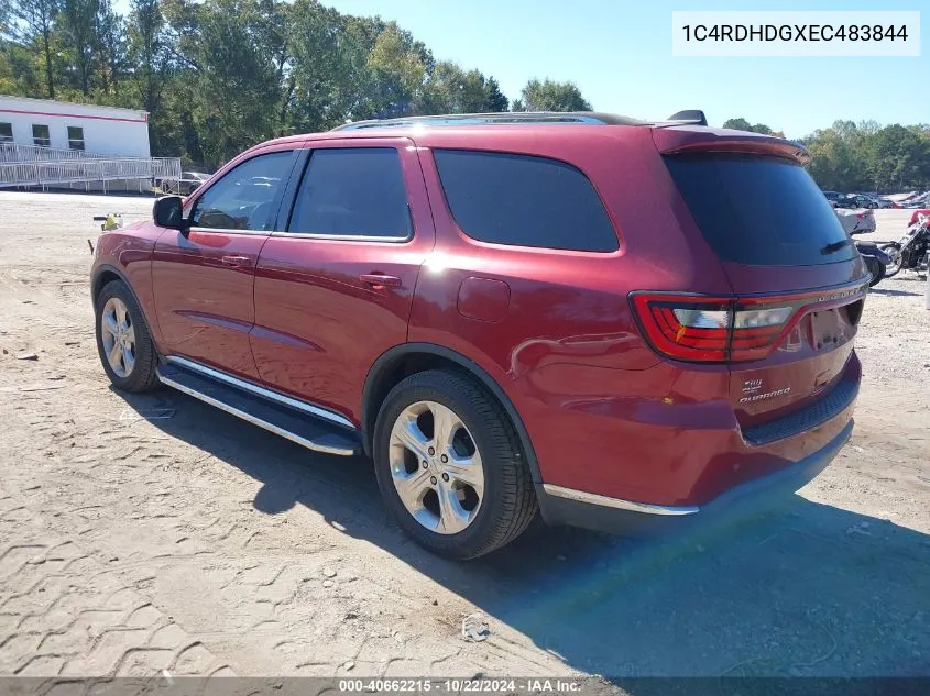 2014 Dodge Durango Limited VIN: 1C4RDHDGXEC483844 Lot: 40662215