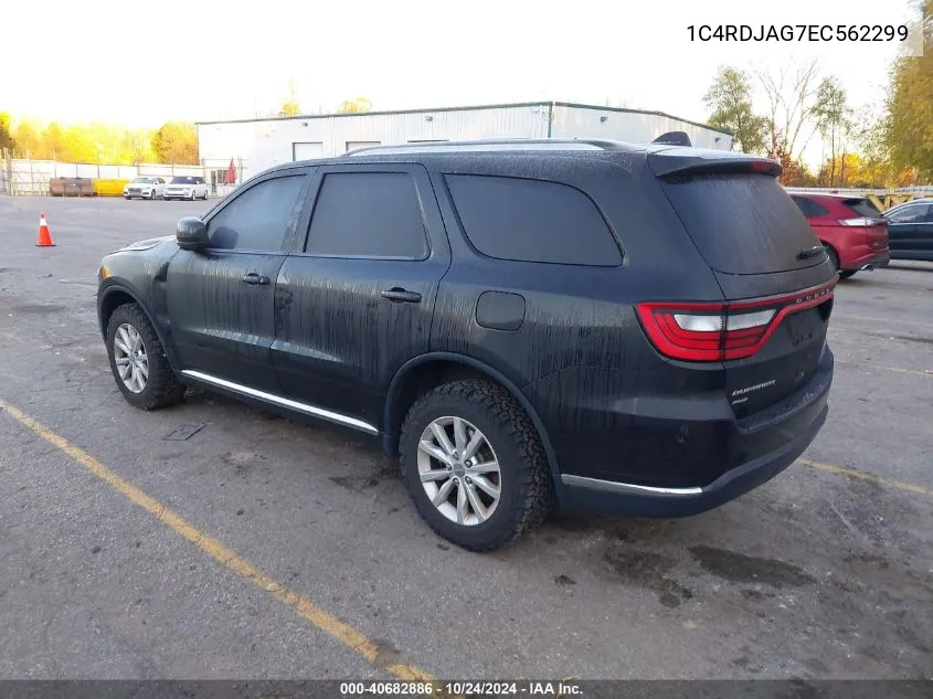 1C4RDJAG7EC562299 2014 Dodge Durango Sxt