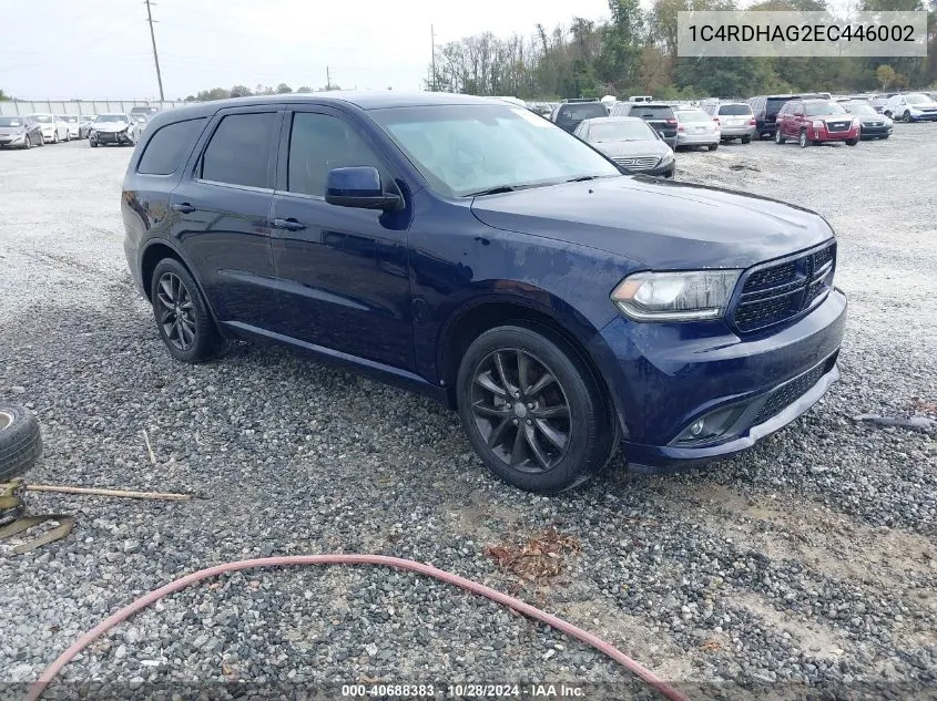 2014 Dodge Durango Sxt VIN: 1C4RDHAG2EC446002 Lot: 40688383