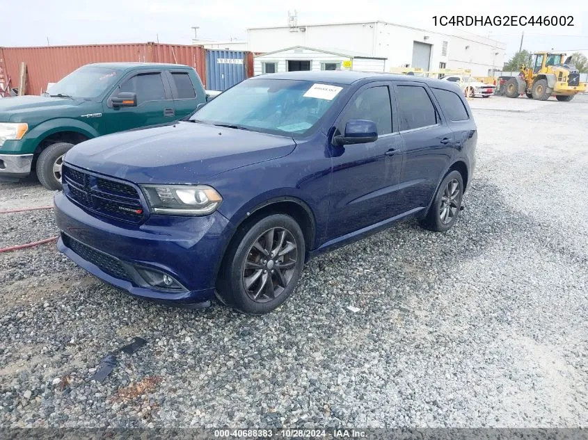 2014 Dodge Durango Sxt VIN: 1C4RDHAG2EC446002 Lot: 40688383