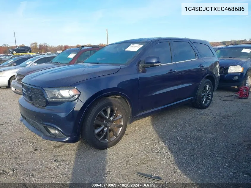 2014 Dodge Durango R/T VIN: 1C4SDJCTXEC468686 Lot: 40710969