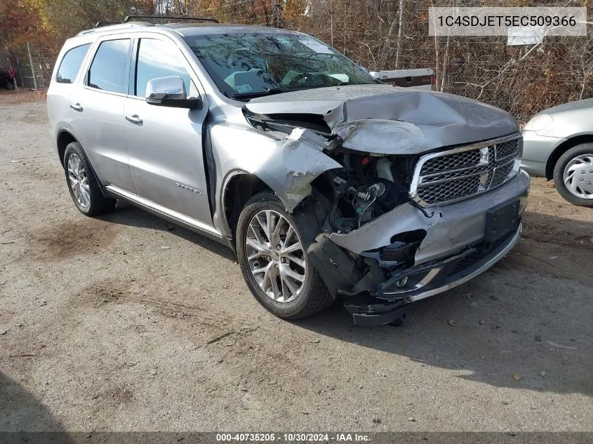 2014 Dodge Durango Citadel VIN: 1C4SDJET5EC509366 Lot: 40735205