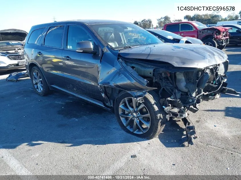 2014 Dodge Durango R/T VIN: 1C4SDHCTXEC596578 Lot: 40741486