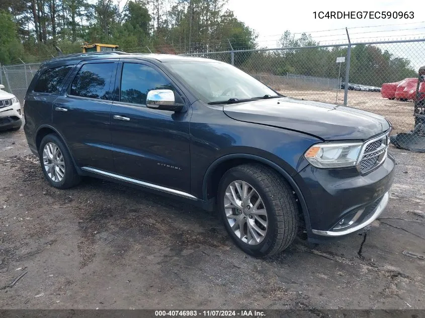 2014 Dodge Durango Citadel VIN: 1C4RDHEG7EC590963 Lot: 40746983