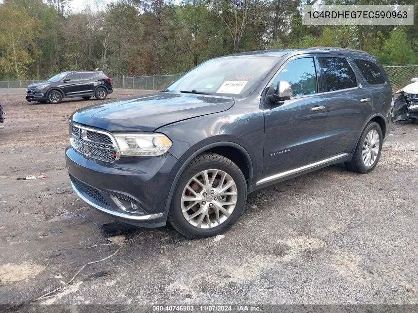 2014 Dodge Durango Citadel VIN: 1C4RDHEG7EC590963 Lot: 40746983