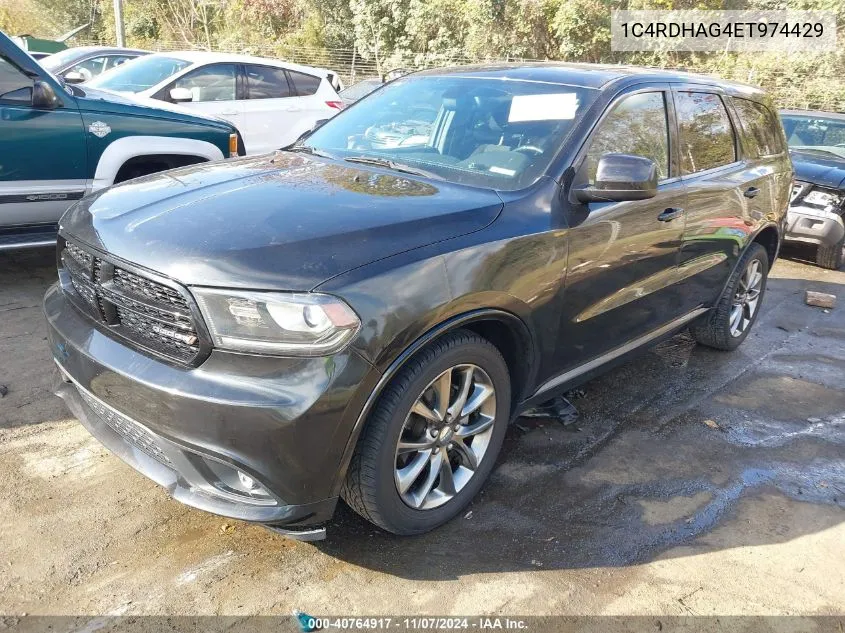 2014 Dodge Durango Sxt VIN: 1C4RDHAG4ET974429 Lot: 40764917