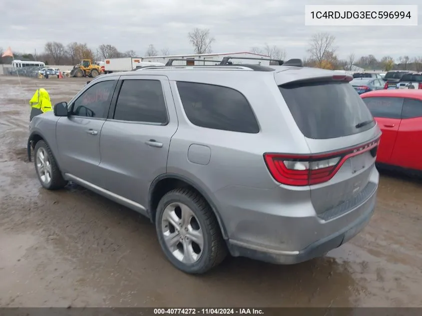 1C4RDJDG3EC596994 2014 Dodge Durango Limited