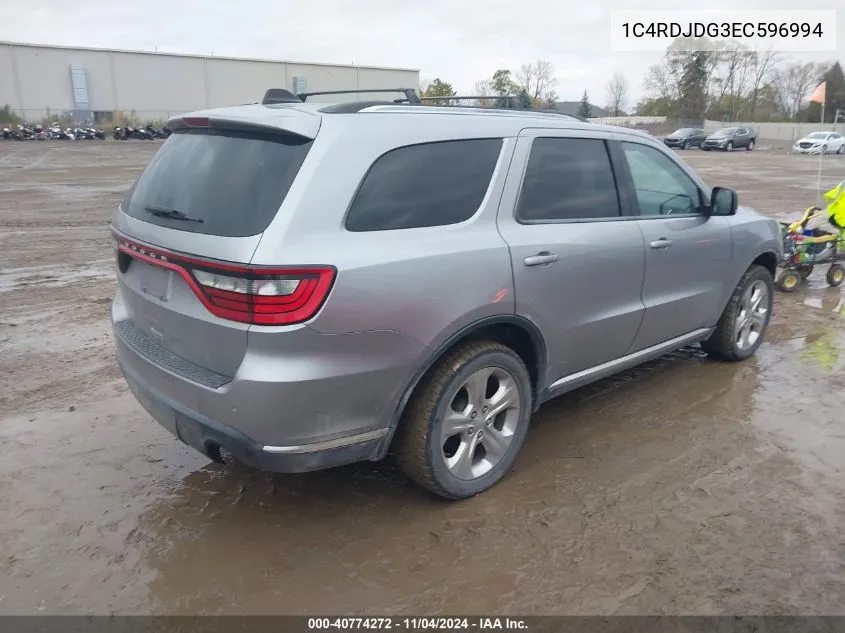 1C4RDJDG3EC596994 2014 Dodge Durango Limited