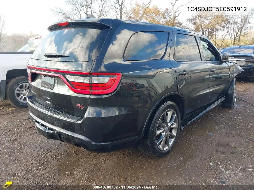 2014 Dodge Durango R/T VIN: 1C4SDJCT5EC591912 Lot: 40788762