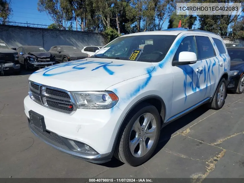 2014 Dodge Durango Limited VIN: 1C4RDHDG1EC402083 Lot: 40798015