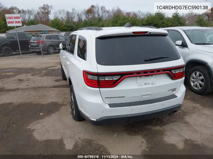 1C4RDHDG7EC590138 2014 Dodge Durango Limited