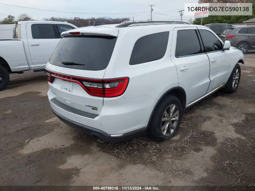 1C4RDHDG7EC590138 2014 Dodge Durango Limited