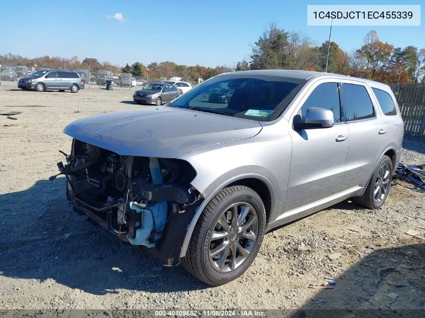 2014 Dodge Durango R/T VIN: 1C4SDJCT1EC455339 Lot: 40809652