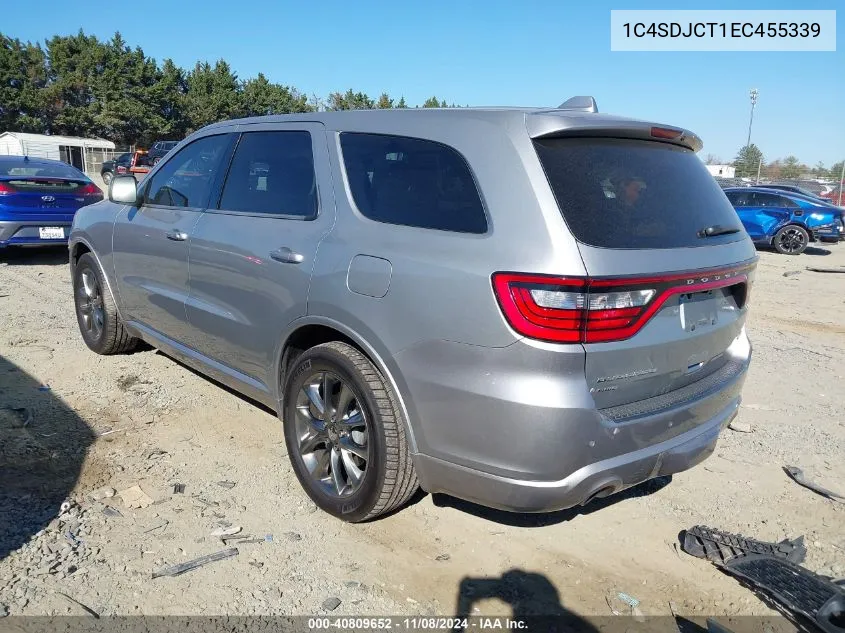 2014 Dodge Durango R/T VIN: 1C4SDJCT1EC455339 Lot: 40809652