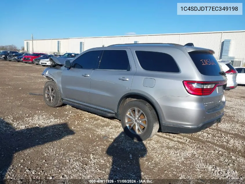 2014 Dodge Durango Limited VIN: 1C4SDJDT7EC349198 Lot: 40811926